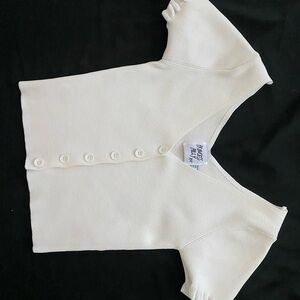 White Princess Polly cropped shirt